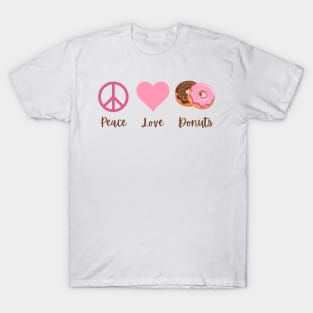 Peace Love Donuts T-Shirt